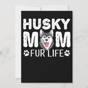Save The Date Husky maman   Funny dog day