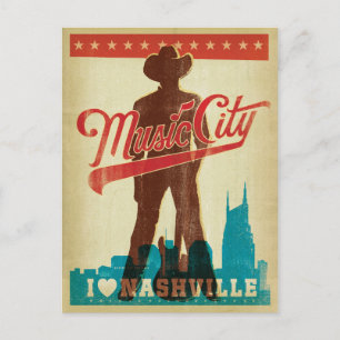Save the Date   I Love Nashville Announcement Postcard