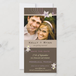 Save The Date Ikebana Frangipani Mariage de fleurs tropicales vi