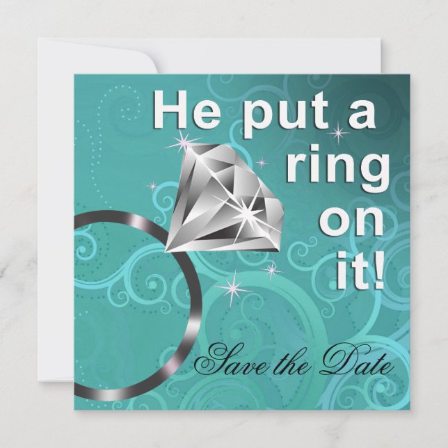 Save The Date Il y a mis une bague - Enregistrer la date (Devant)