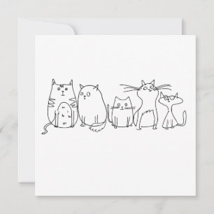 Save The Date Illustration de dessin artistique de la chat gang