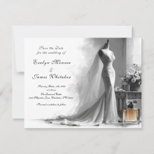 Save The Date Illustration de mariage élégante vintage romantiqu