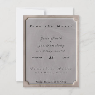 Save The Date Impression texturée de tissu rose - toute couleur