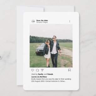 Save The Date Instagram minimaliste moderne angle rond