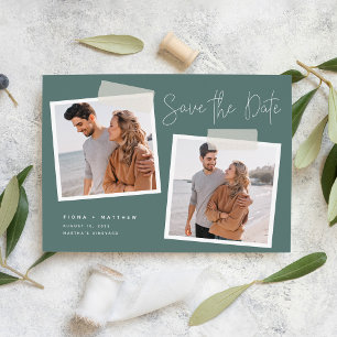Save The Date Instantané Photo moderne Décontracté à deux phot