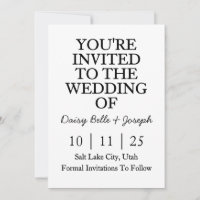 Save The Date Invitation