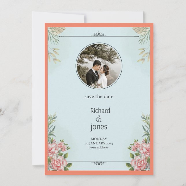 save the date invitation card (Front)