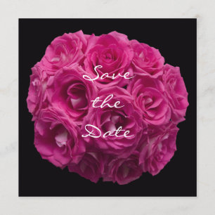Save the Date Invitation -- Gorgeous Pink Roses