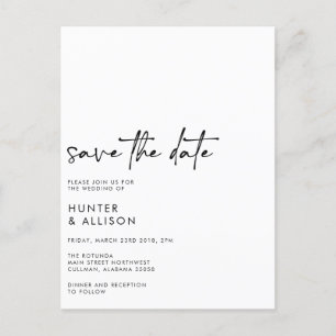 Save The Date Invitation Postcard