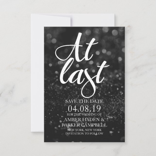 Save the Date Invite | At Last Fab (Front)