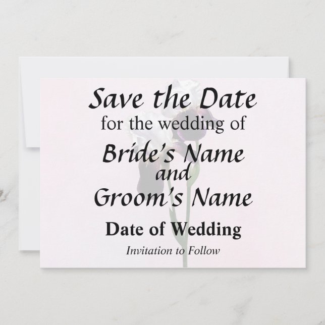 Save The Date Iris amoureux (Devant)