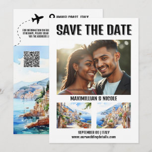 Save The Date Italie côte photo enregistrer la date destination 