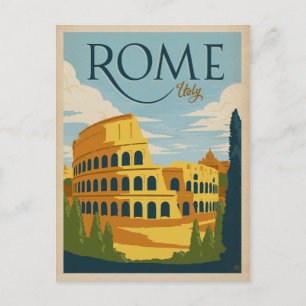 Save the Date   Italy, Rome Announcement Postcard