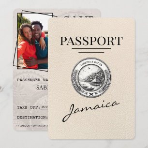 Save The Date Ivory Jamaïque Passeport Enregistrer La Date