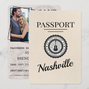 Save The Date Ivory Nashville Passeport Enregistrer La Date