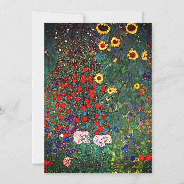 Save The Date Jardin aux fleurs Gustav Klimt (Devant)