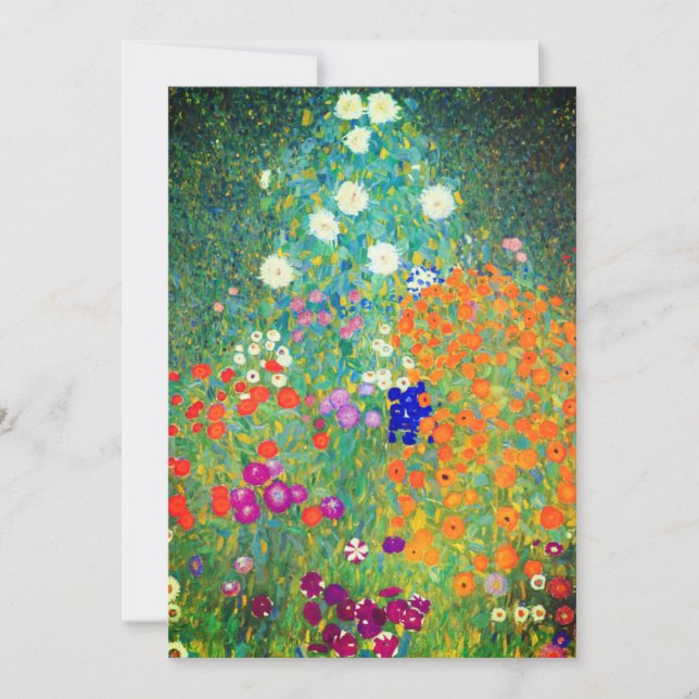 Save The Date Jardin aux fleurs Gustav Klimt (Devant)