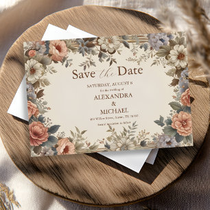 Save The Date Jardin Botanique Mariage Art Nouveau