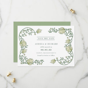 Save The Date Jardin Botanique Mariage Floral Enregistrer La Dat