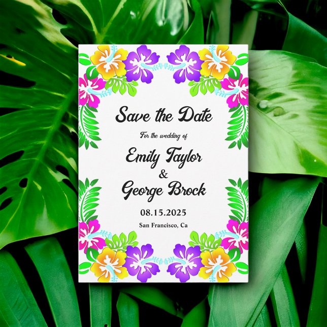 Save The Date Jardin botanique tropical moderne Mariage floral (Créateur téléchargé)