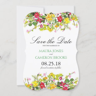 Save The Date Jardin fleuri d'été   Mariage Enregistrer la date