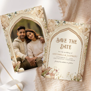 Save The Date Jardin Floral Mariage Palais Indien Photo