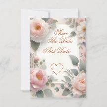 Jardin romantique Sauvez la date