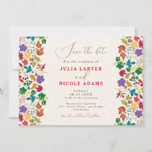 Save The Date Jaune Moutarde de Printemps Fleur de Prairie Viole