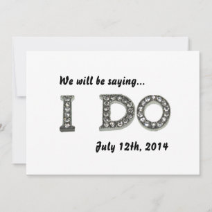 Save The Date Je fais Mariage Bling Enregistrer la date Invitati
