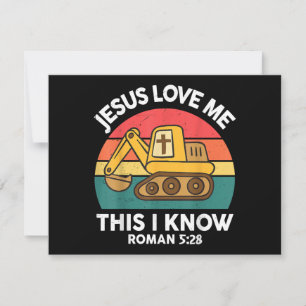 Save The Date Jésus m'aime, je le sais Excavatrice Chrétien