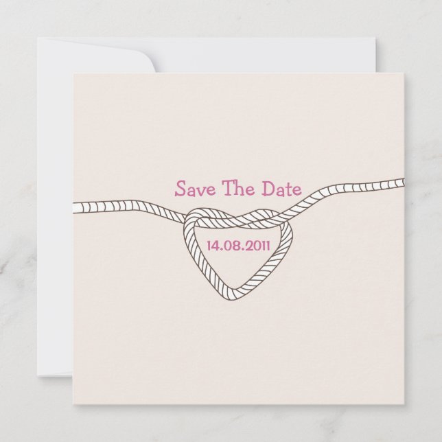 Save The Date Jeter le noeud Enregistrer la date (Devant)