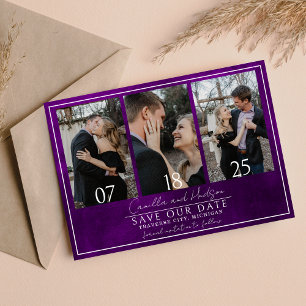 Save The Date Jewel Tone Romance Amethyste Mariage