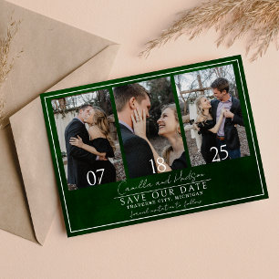 Save The Date Jewel Tone Romance   Émeraude   Mariage