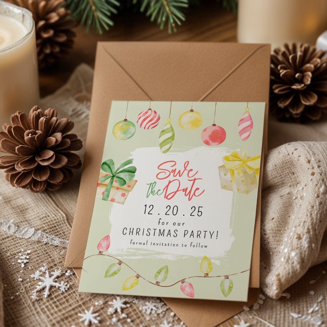 Save The Date Jingle et Mingle Green Christmas Party (Créateur téléchargé)