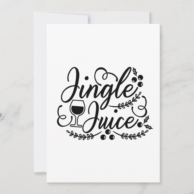 Save The Date Jingle Juice Drôle de Noël Bière Buvant (Devant)