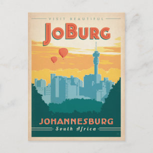 Save the Date   JoBerg, South Africa Announcement Postcard
