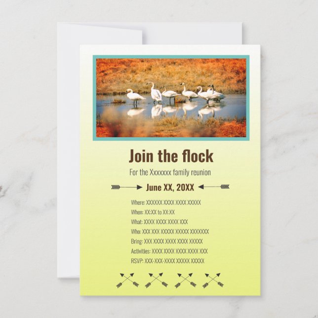 Save the date Join the Flock card (Front)