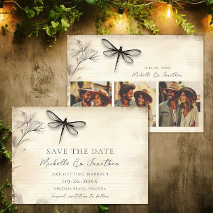 Save The Date Joli carnet vintage de mariage esquisse de libellu