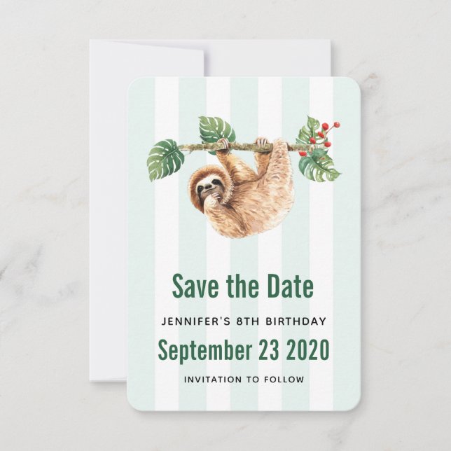 Save The Date Joli fentes accroché à l'aquarelle vers le bas (Devant)