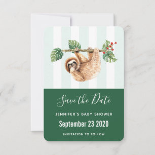 Save The Date Joli fentes accroché à l'aquarelle vers le bas