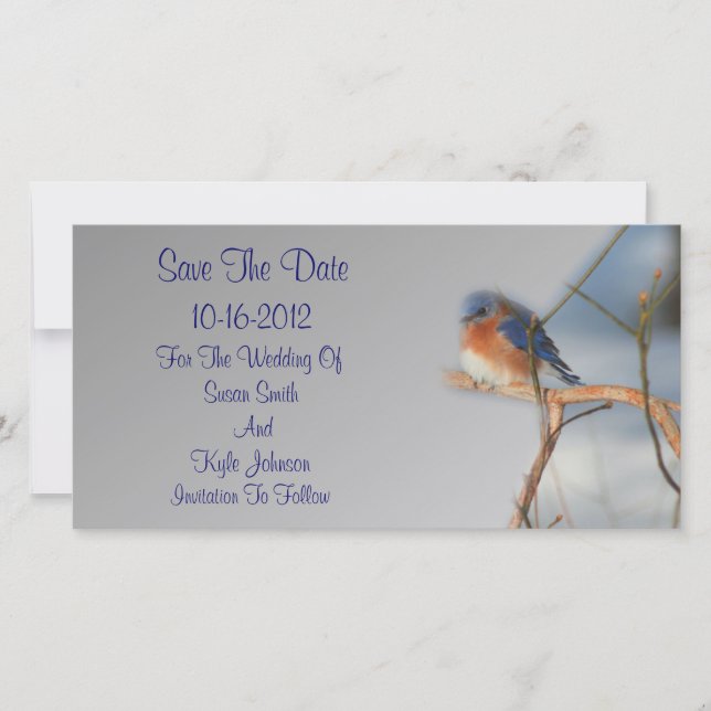 Save The Date Joli Mariage Bluebird (Devant)