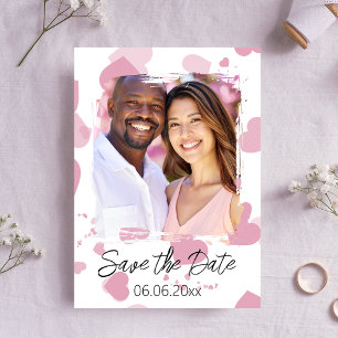 Save The Date Joli rose amour coeur photo Enregistrer la date Ca