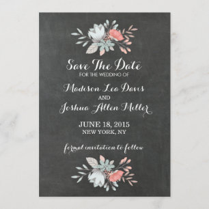 Save The Date Joli tableau floral Enregistrer la date
