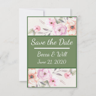 Save The Date Jolies Fleurs Bleues