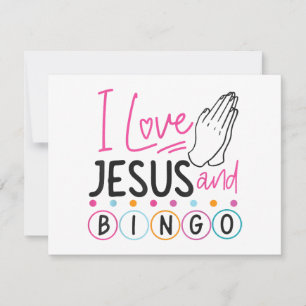 Save The Date Joueur de Bingo Jésus Foi Chrétienne J'aime Jésus 