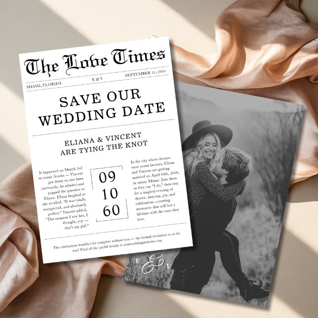 Save The Date Journal de mariage monogramme photo de mariage got (Créateur téléchargé)