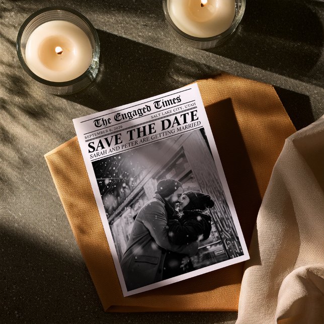 Save The Date Journal rétro unique pour sauvegarder la date (Créateur téléchargé)