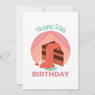 Save The Date Joyeux anniversaire de Pastel 55e Birthday Party C