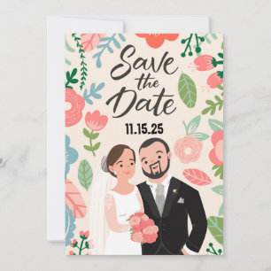 Save The Date Joyeux couple