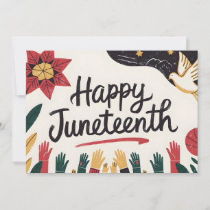 Save The Date Joyeux Junetten Colorful Freedom Day Design